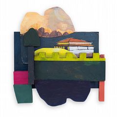 Dave Hickson

Dave Hickson
_Over the Back Fence Lismore – Evening_
35×33×11cm painted wood
